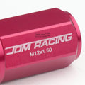 20x M12x1.5 53mm Tall Pink Aluminum Lug Nuts for JDM Vehicles