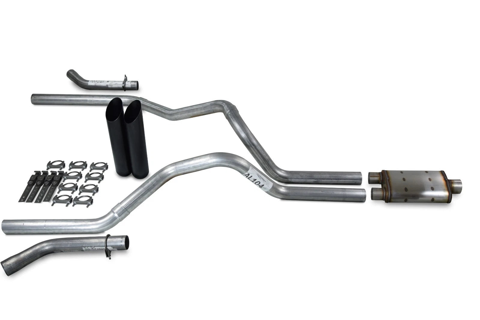 Dual Exhaust Kit for Ford F-150 (1987–1997) Magnaflow 2.5" Black Tips Corner Exit
