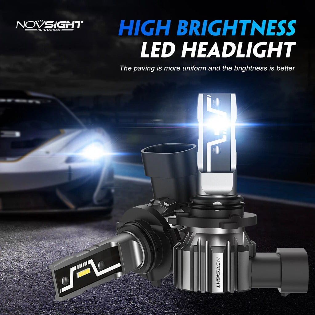 2X 9006 HB4 LED Headlight Bulbs Kit for NOVSIGHT