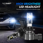 2X 9006 HB4 LED Headlight Bulbs Kit for NOVSIGHT