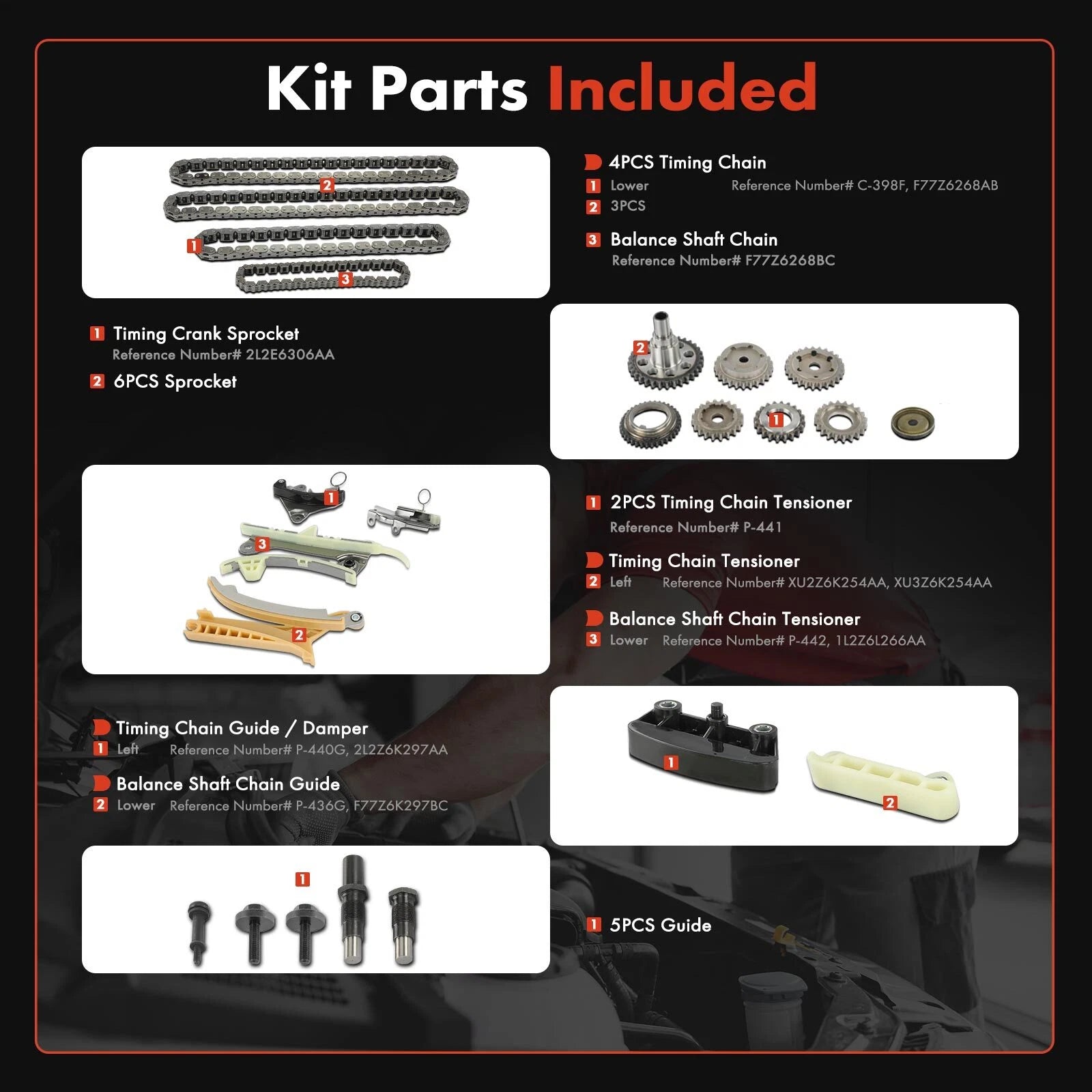 Timing Chain Kit for Ford Explorer, Mustang, Ranger (1997-2010)
