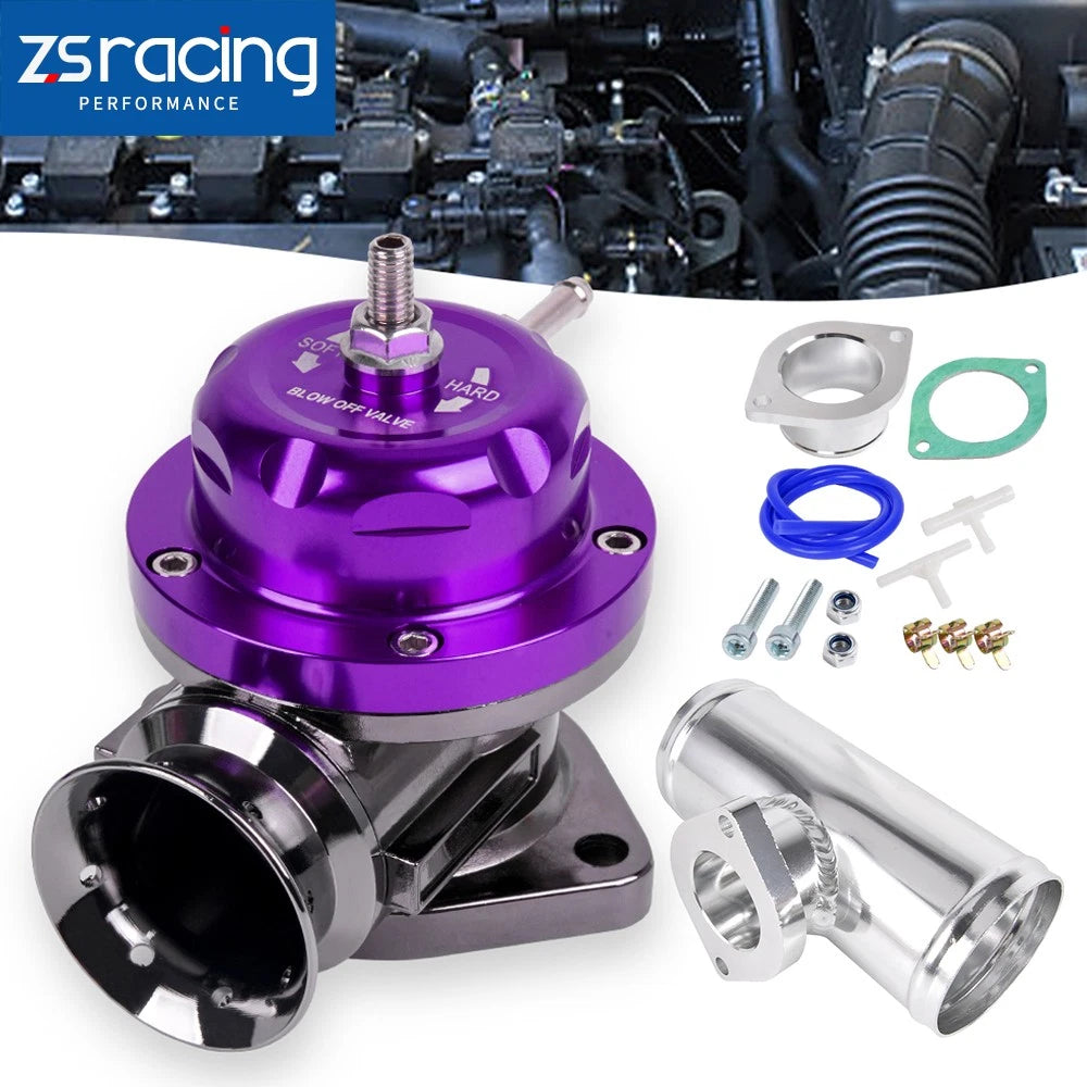Blow Off Valve BOV + Type RS 2.5"/63mm Flange Pipe Adapter Kit for