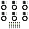 Set of 6 NGK V-Power Spark Plugs & Coil Boots for Acura CL TL Type-S (2001–2003)