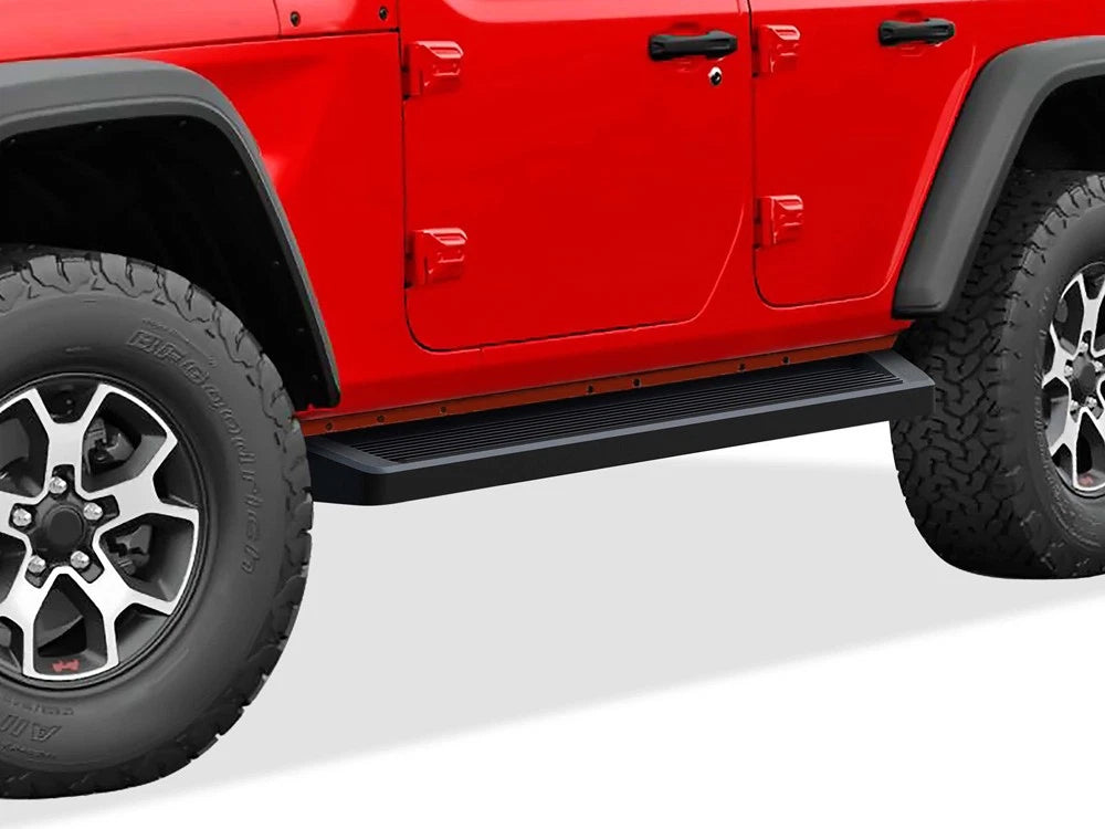 Running Boards for Jeep Wrangler JL 2018–2026 (6in Matte Black)