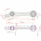 Set of 6 Front Lower Control Arms Ball Joints for Dodge Charger (2007-2010)