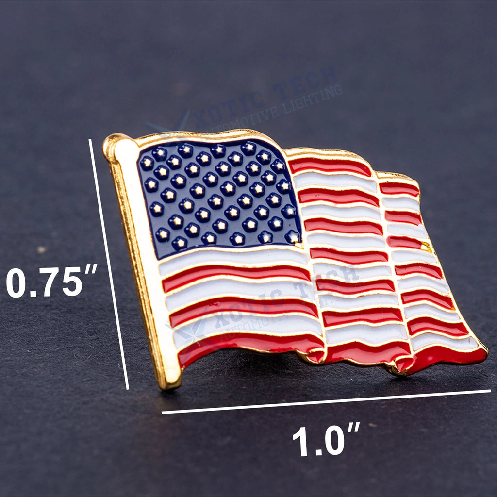 2-Pack Trump 2024 Take America Back Waving Flag Enamel Lapel Pin (2024-2024)