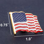 2-Pack Trump 2024 Take America Back Waving Flag Enamel Lapel Pin (2024-2024)