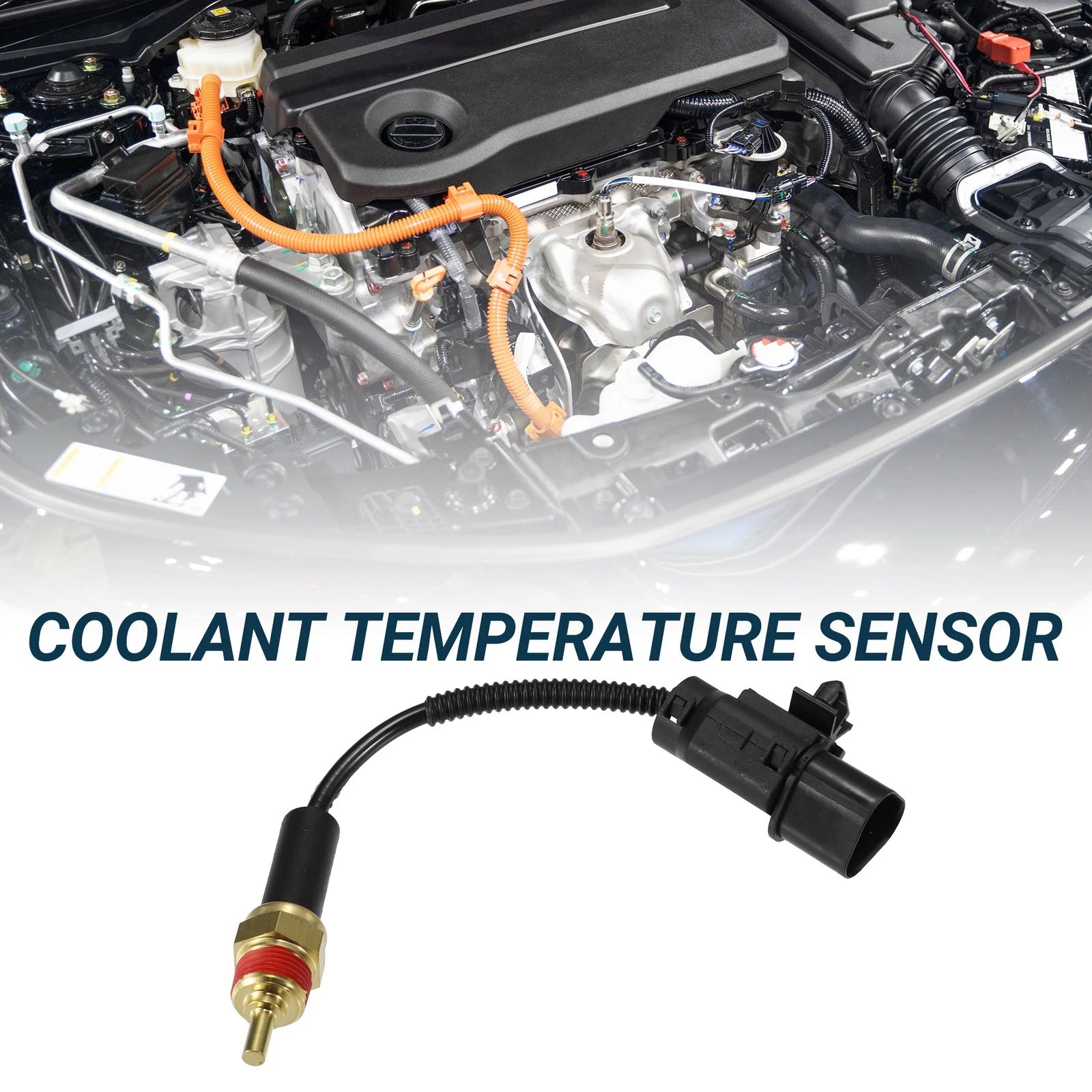 Coolant Temperature Sensor for Kia Spectra (2000–2009) 1Pcs Gold Tone