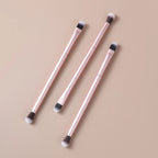 Set of 2 Pink Dual Ended Makeup Brushes for Eye Blending and Face Definition