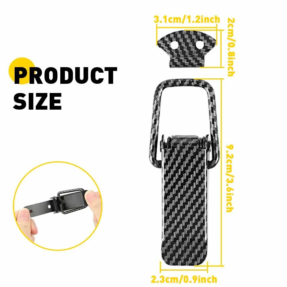 2X Carbon Fiber Quick Release Fasteners for Universal Car Bumpers (YYYY–YYYY)