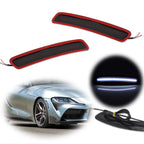 Full White LED Front Side Marker Reflectors for Toyota GR Supra (2020–2025)