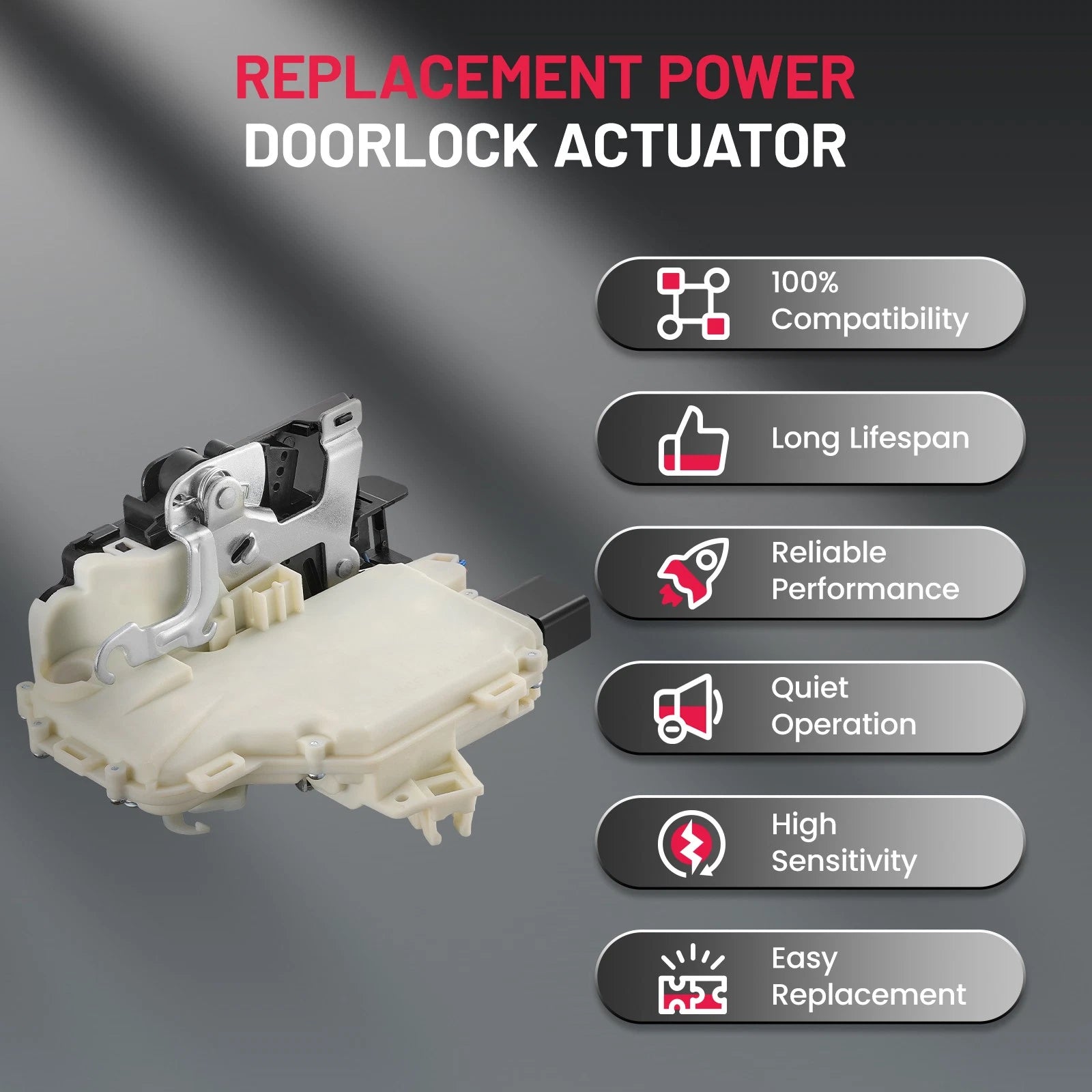 Front Driver Left Door Lock Actuator Latch for Volkswagen Bora (2007–2010)