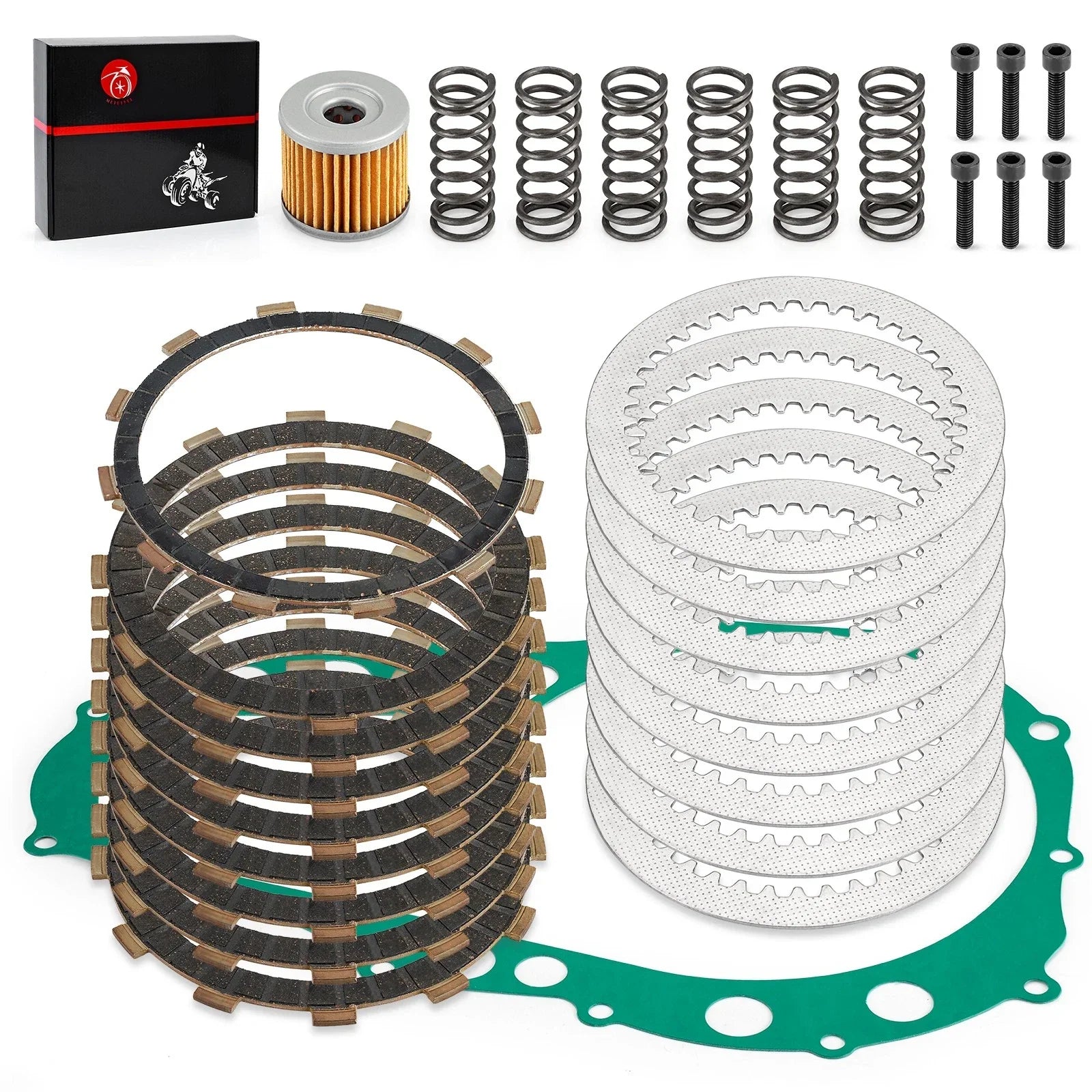 Heavy Duty Clutch Friction Plates Kit for Suzuki QuadSport Z400 (2003–2006)