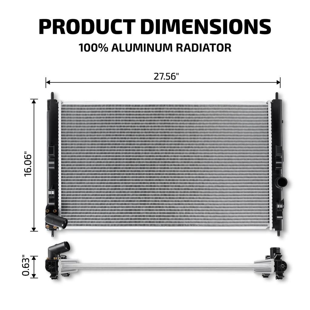 Aluminum Radiator for Mitsubishi Outlander Sport RVR (2016–2022) 2.0L 2.4L 13525