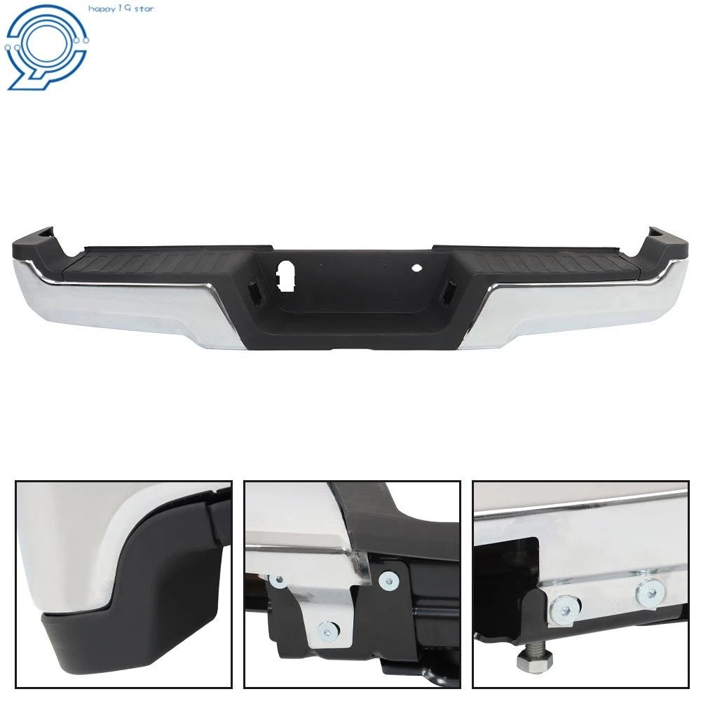 Rear Step Bumper Assembly for Ford F-250 F-350 Super Duty (2017–2022) Chrome