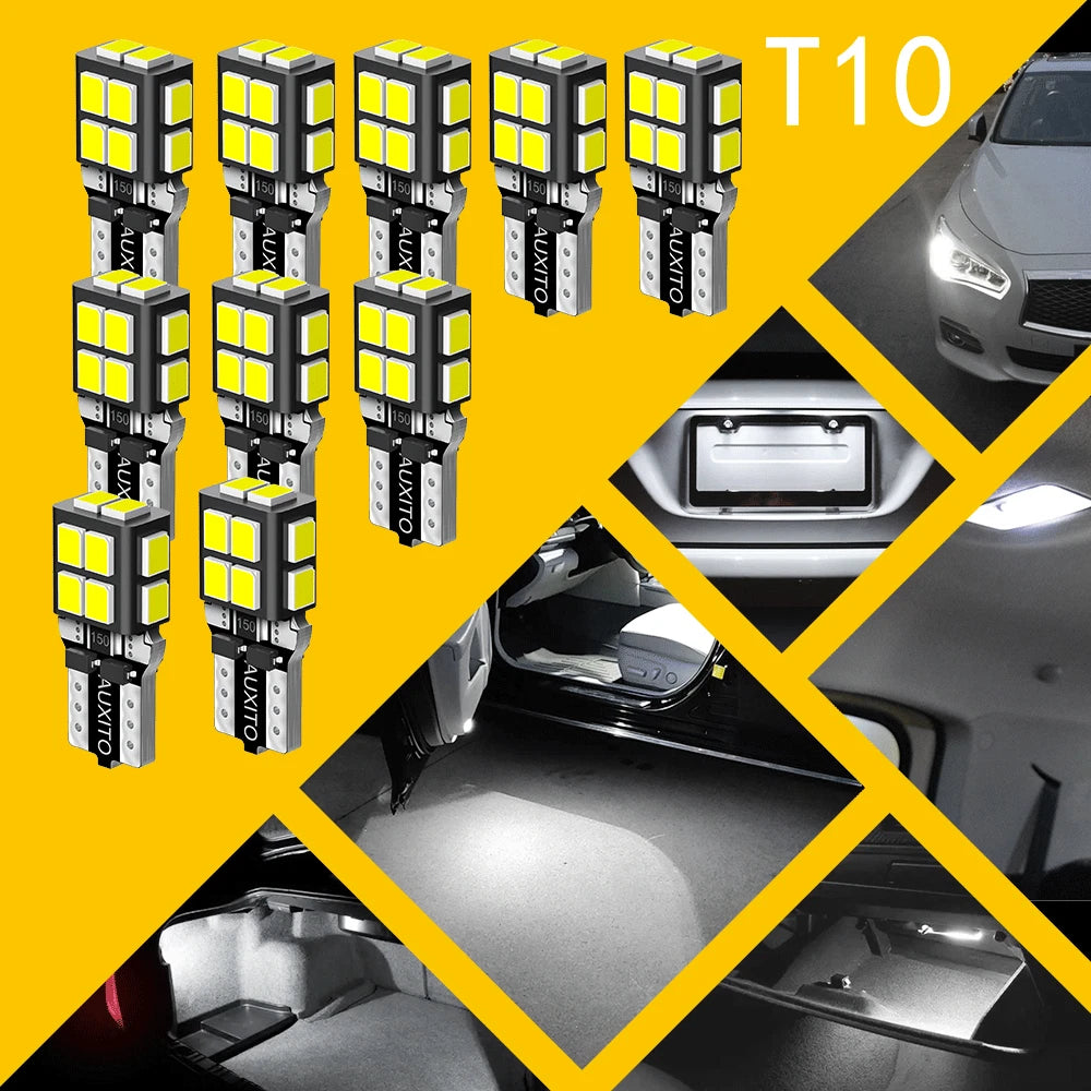 2X LED T10 168 2825 Interior License Side Marker Light Bulb for Various Models (YYYY–YYYY)