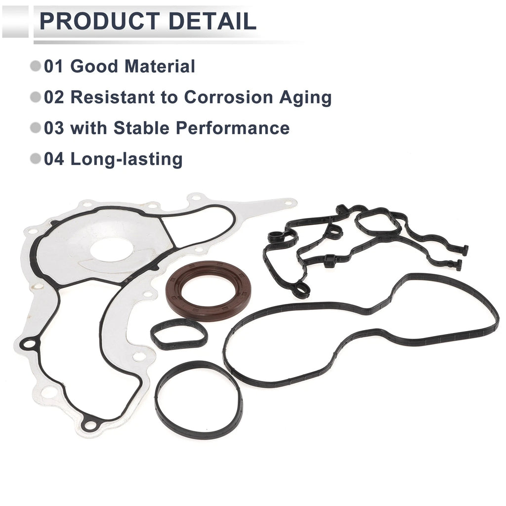 Set of 2 Engine Timing Cover Gasket TCS46162 for Jeep Wrangler (2012–2016)