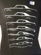 Pontiac T-Shirt Black Gray GTO Models Evolution Licensed for Pontiac GTO (2004–2006)