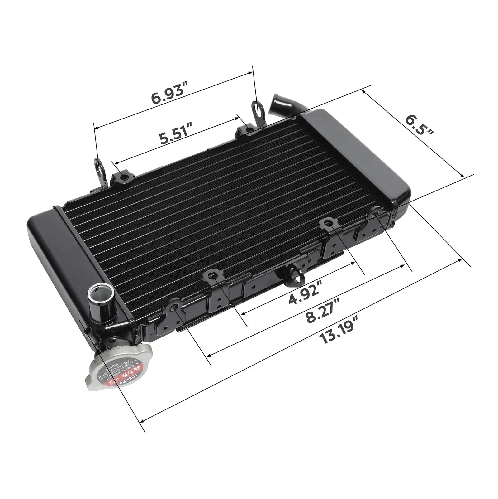 Black Radiator Cooler for Honda CB500F (2019-2021)