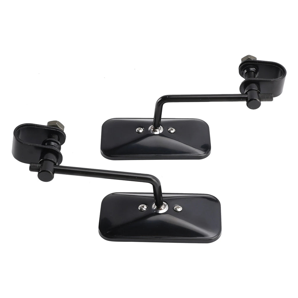 Retro Rectangular Clamp On Black Mirrors for Honda CB250 CB350 CB450 CB750 (1970–1980)