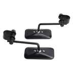 Retro Rectangular Clamp On Black Mirrors for Honda CB250 CB350 CB450 CB750 (1970–1980)