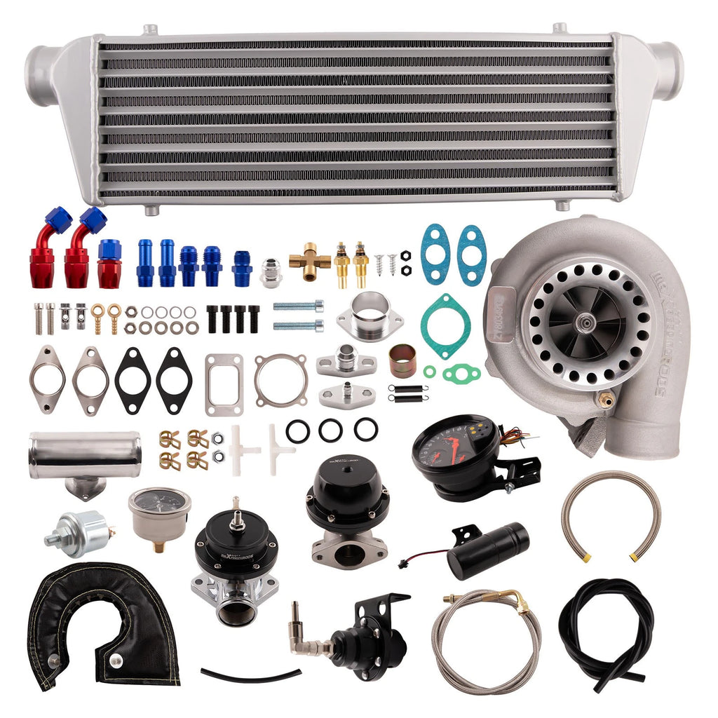 GT35 GT3582 Turbo Kit for 2.5-6L Engines (Wastegate, Intercooler, BOV)