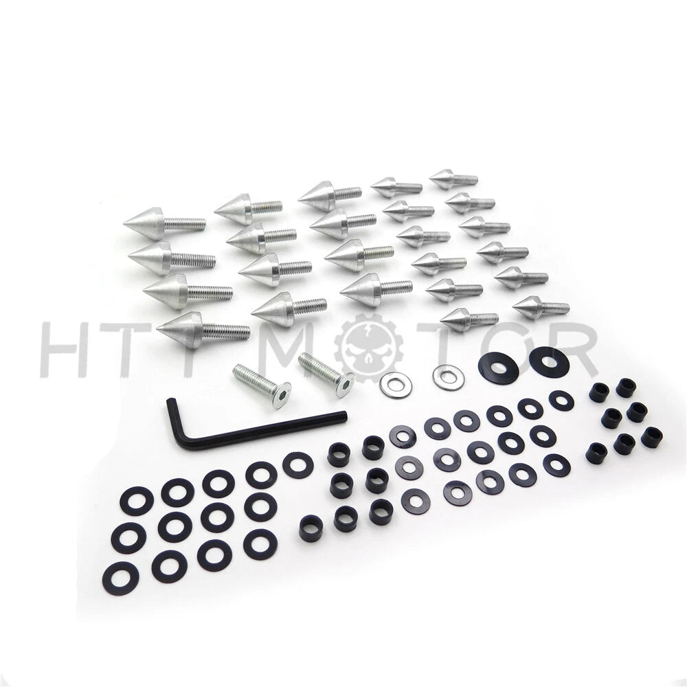Silver Motorcycle Fairing Bolts Kit for Suzuki GSXR1000 (2003–2004)