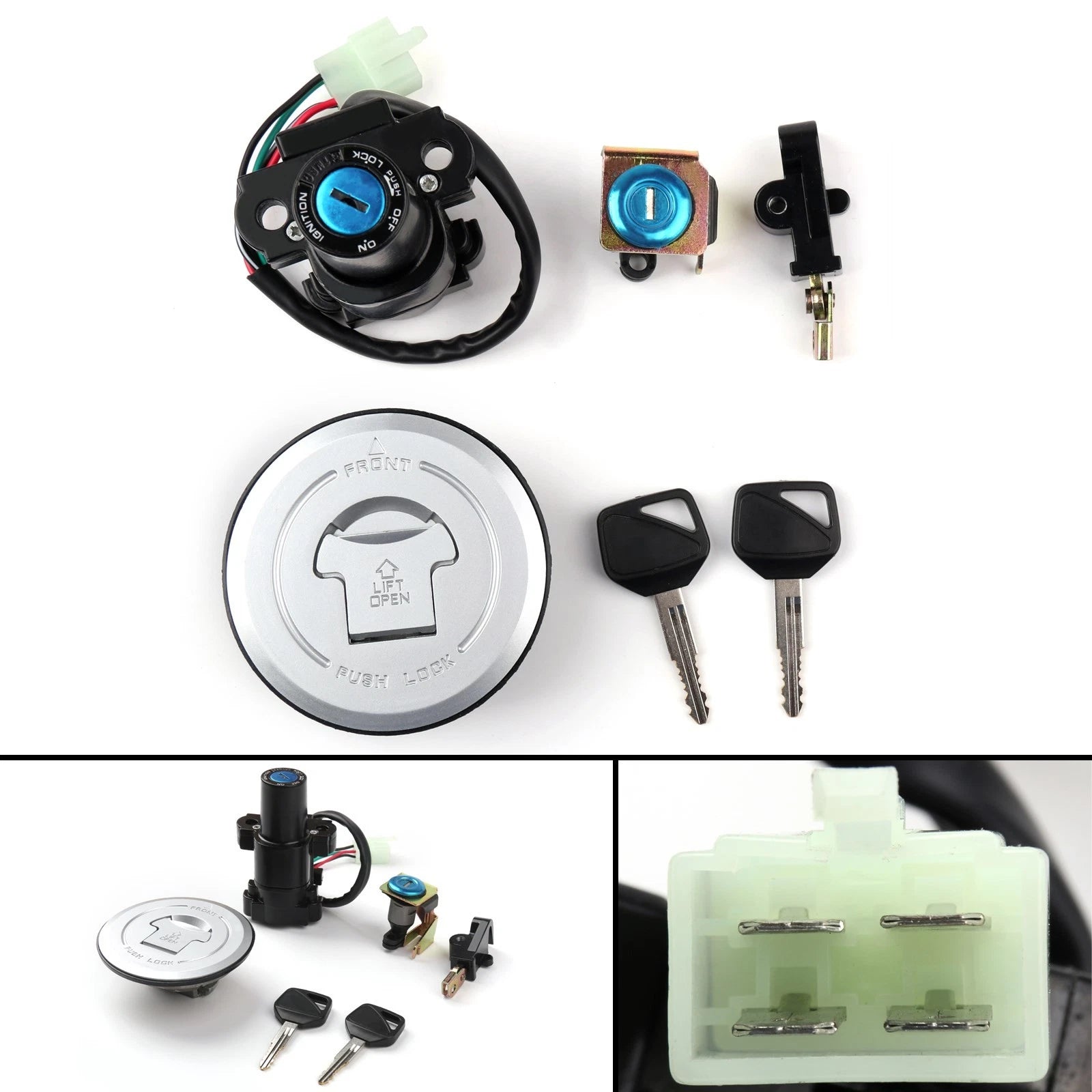 Ignition Switch Lock & Fuel Gas Cap Set for Honda XLV650 XL650 (2000–2006)