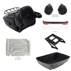 Trunk Backrest Mount Rack Light Speaker Plate for Harley Touring (2014–2026)