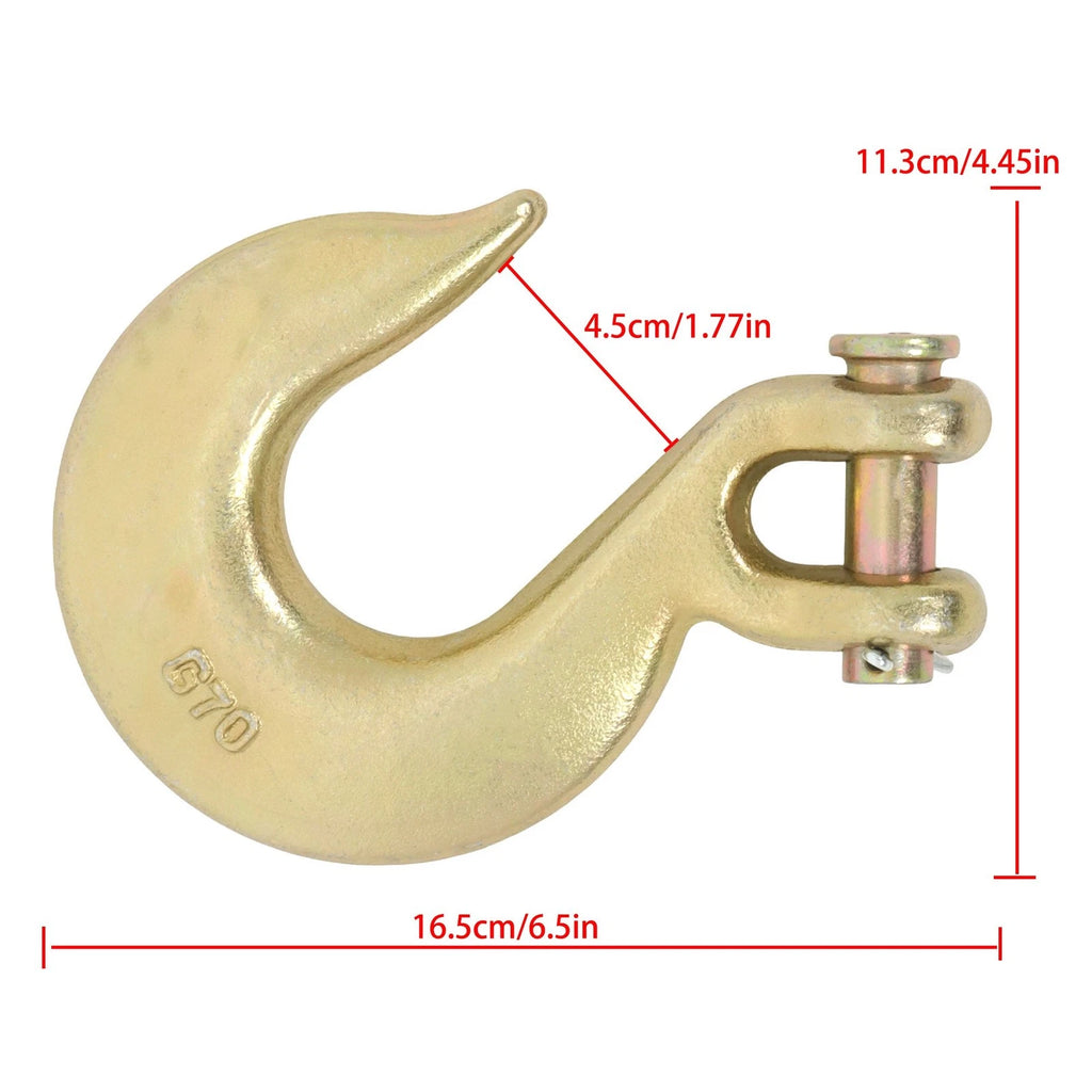 Set of 4 Clevis Slip Hooks 1/2"