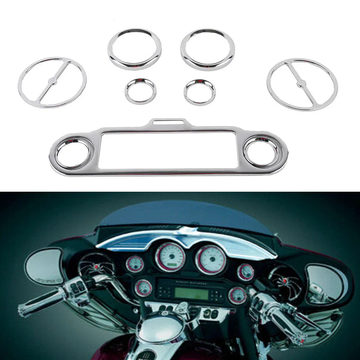 Chrome Inner Fairing Trims for Harley Touring Electra Street Glide (96-13)