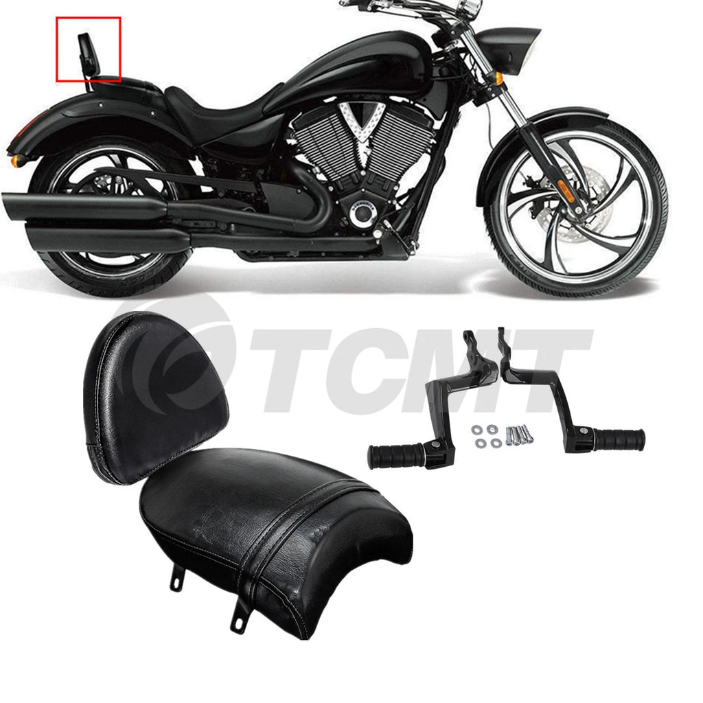 Sissy Bar Backrest & Foot Pegs for Victory Gunner Vegas (2014–2017)