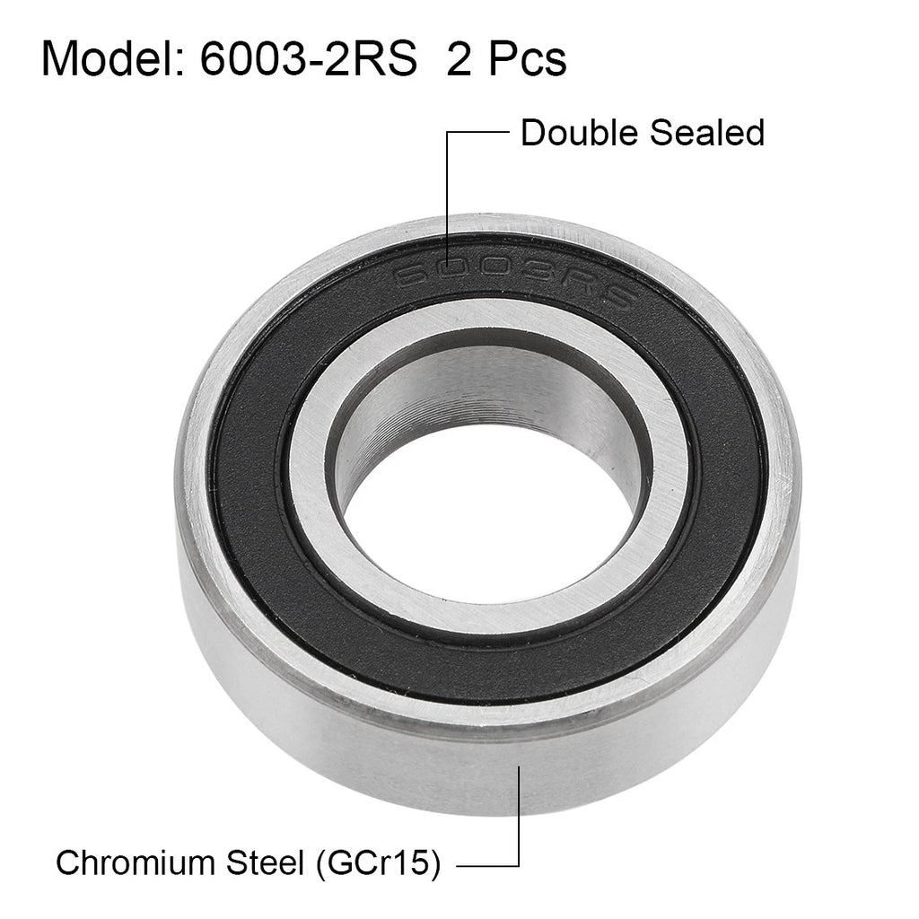 Set of 2 Deep Groove Ball Bearings 6003-2RS for Z2 17x35x10mm