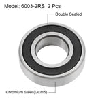 Set of 2 Deep Groove Ball Bearings 6003-2RS for Z2 17x35x10mm