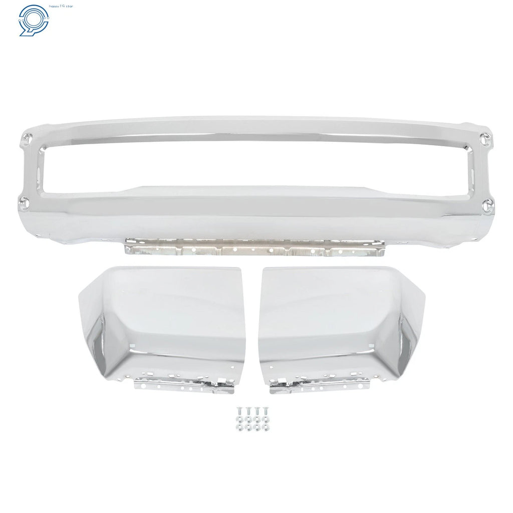 Steel Front Bumper for Ford F-250 F-350 (2017–2019) Chrome Split-Type