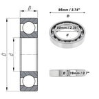 Deep Groove Ball Bearing 6012 for Scooter Skateboard Wheel (60x95x18mm)
