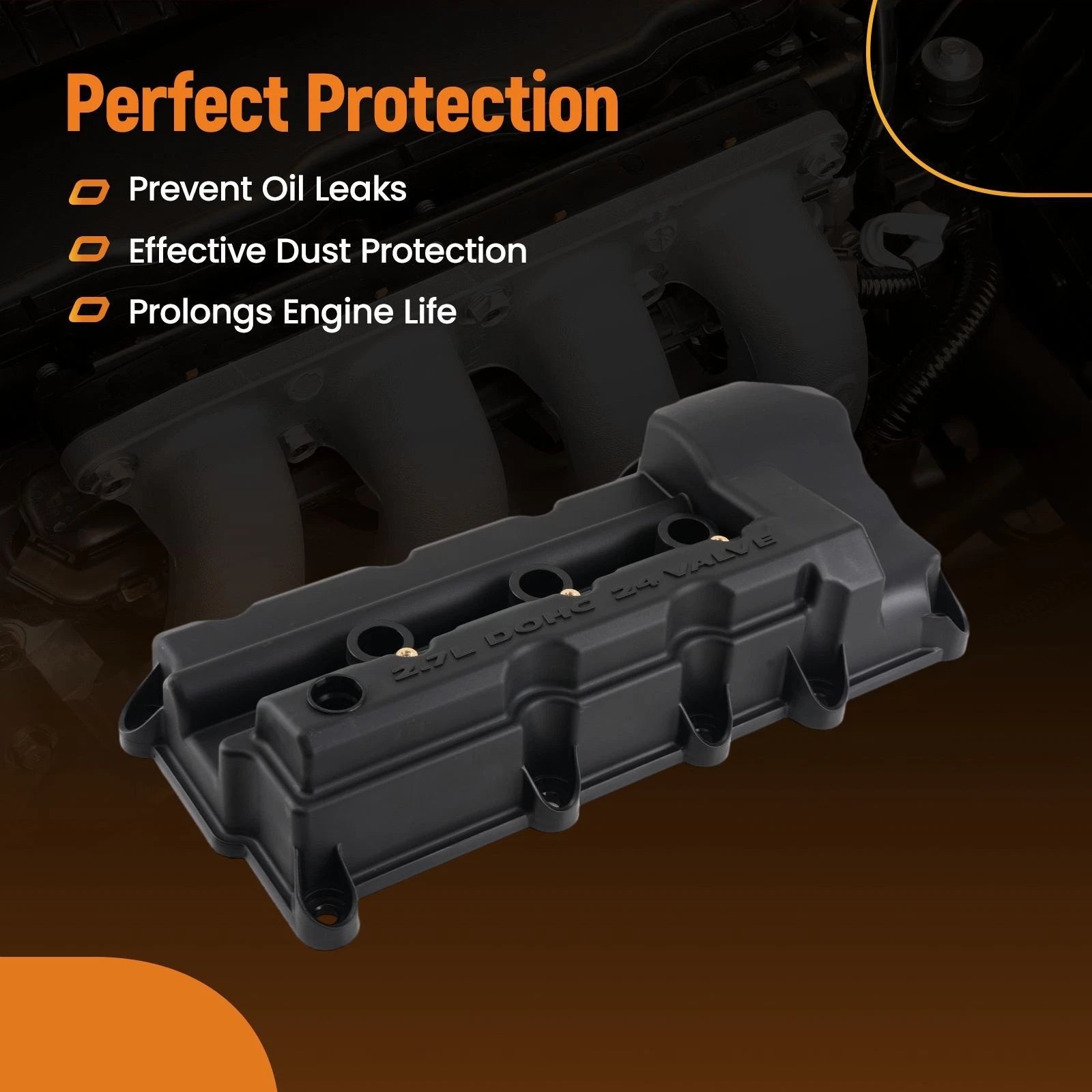 Right Side Valve Cover with Gasket for Chrysler 300 2.7L V6 (2007–2010) 4892186AA