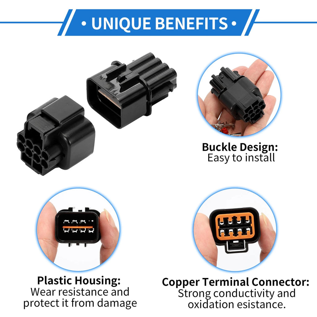 8 Pin Front Headlight Connector Plug for Hyundai Kia 