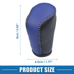 Gear Shifting Knob Cover for Mazda 3 (2011–2013) Black Faux Leather Blue Line