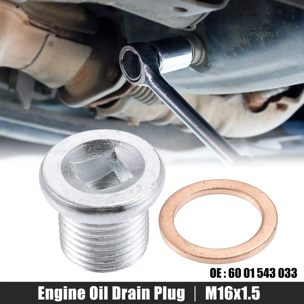 M16x1.5 Steel Engine Oil Drain Plug Screw with Gasket for Nissan 