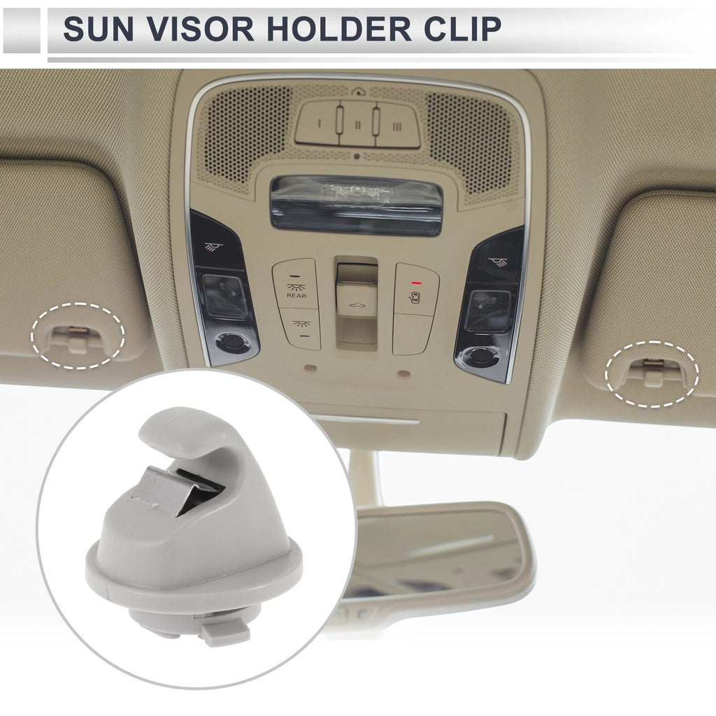Sun Visor Holder Clip for Volkswagen GTI Jetta Tiguan (2015–2021) No. 5G0857561B Gray