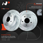 Rear Side Drilled Brake Rotors & Ceramic Pads for Chevy Blazer S10 (1995–2005)