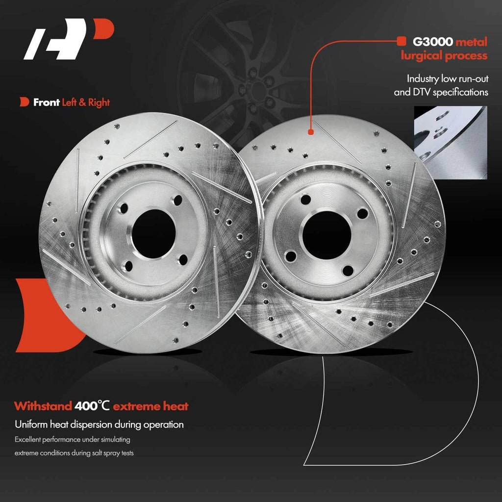 Front Side Drilled Brake Rotors for Ford EcoSport (2018–2022)
