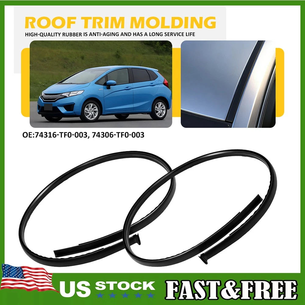 Pair Roof Molding Trim for Honda Fit (2009â2014)
