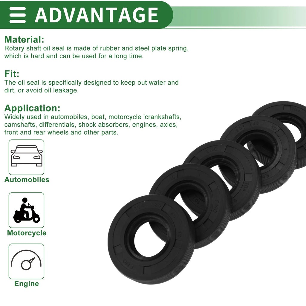Oil Seal for Rotary Shaft (20x45x10mm)