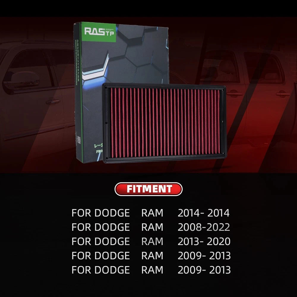 Drop-in Panel Air Filter for Dodge Ram 1500 2500 3500 (2003–2024)