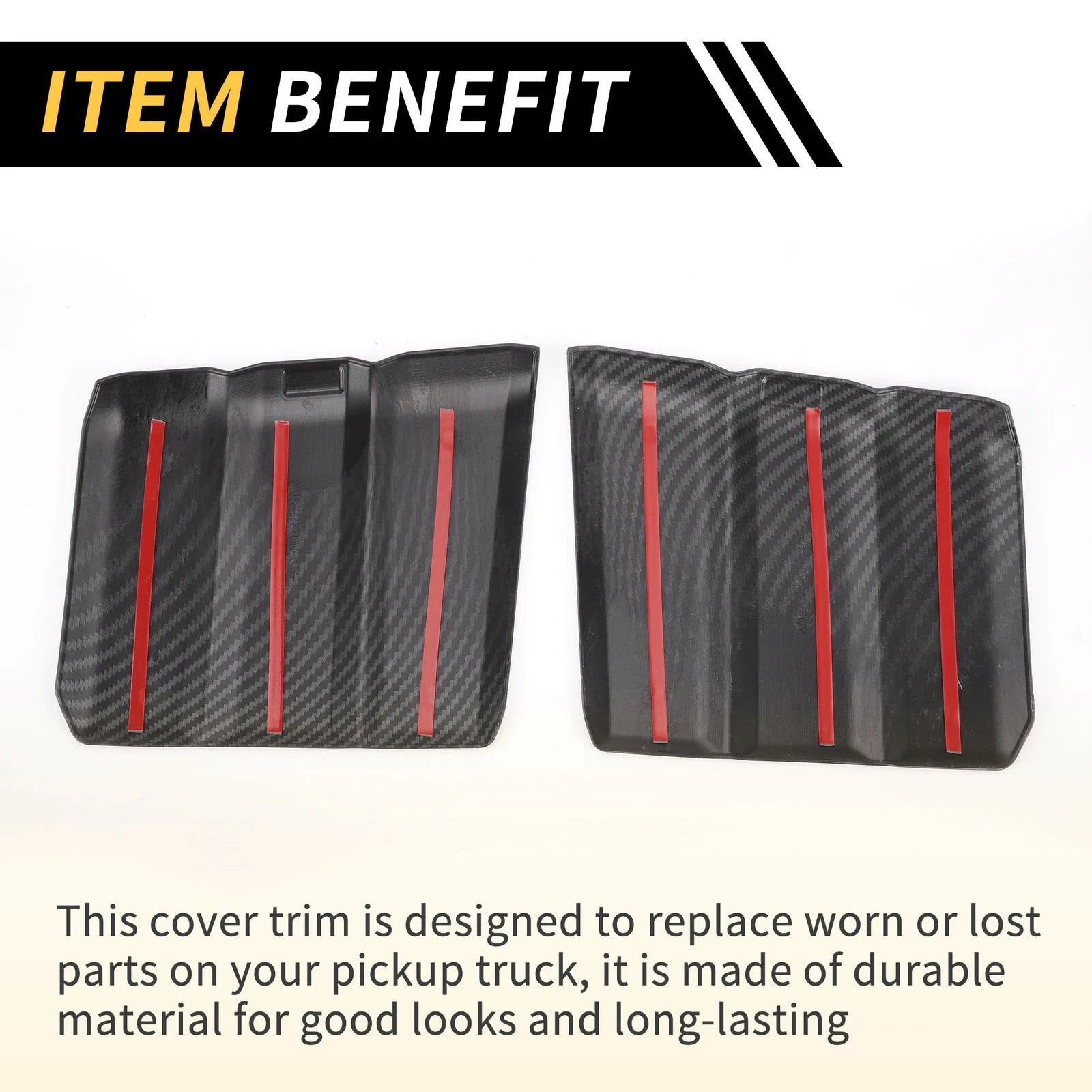 Set of 2 Carbon Fiber Pattern Engine Shroud Cover Panels for Toyota Tundra (2022–2024)