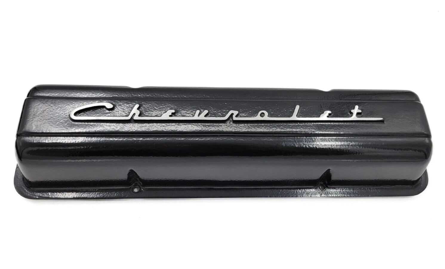 Valve Covers for Chevrolet SBC Small Block Black Script No Holes (1938–1969)