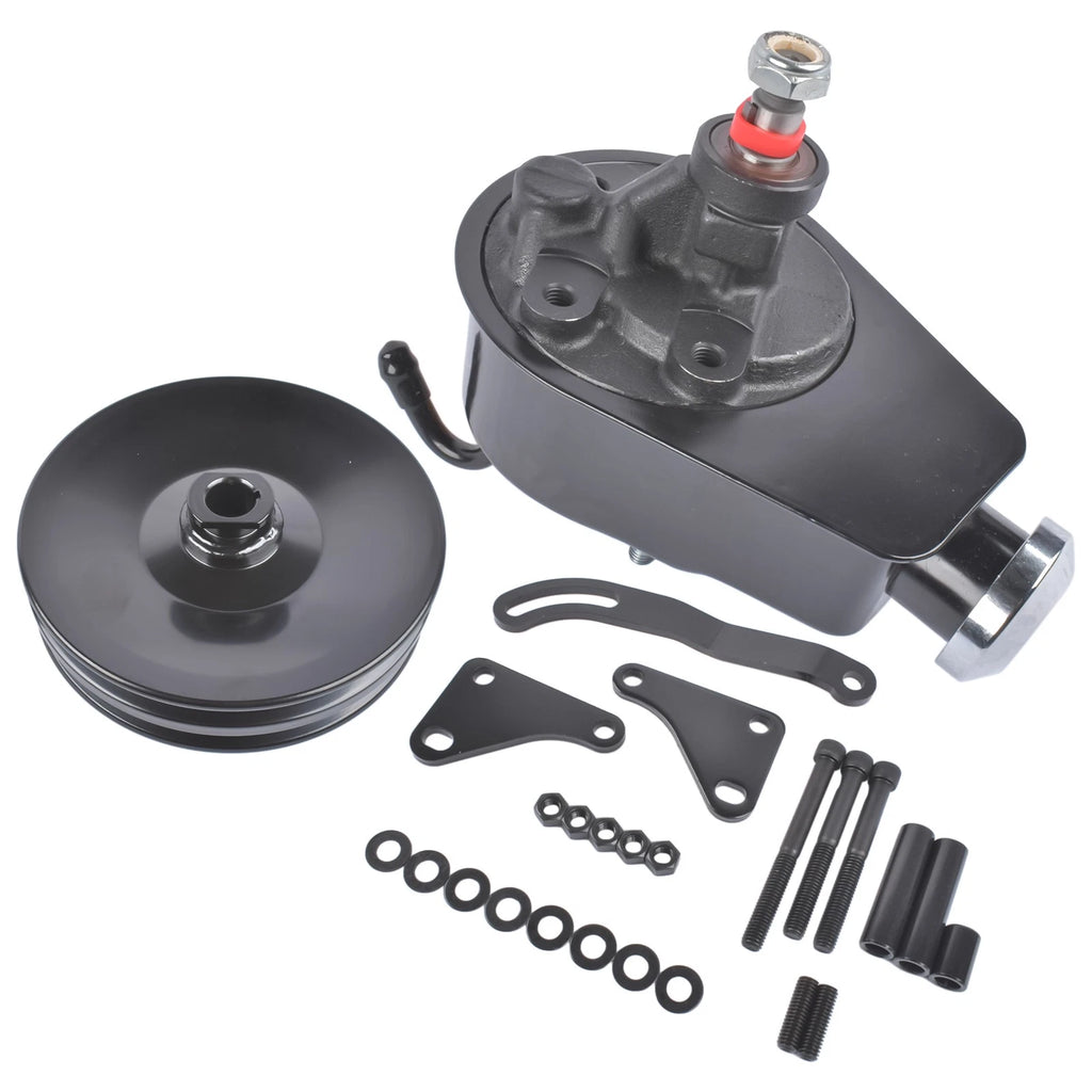 Saginaw Power Steering Pump with Double Groove Pulley & Bracket Kit for SBC Chevrolet (1969–1995)