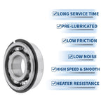 6204NR Deep Groove Ball Bearing for Scooter Skateboard Wheel (P5)